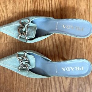Prada Light Blue Heels